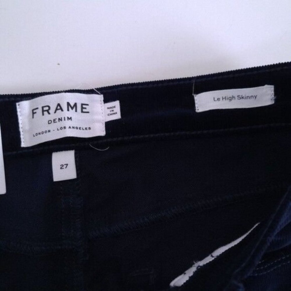 FRAME Le High Rise Blue Skinny Corduroy Jeans Pants Size 27 NWT - Picture 9 of 11